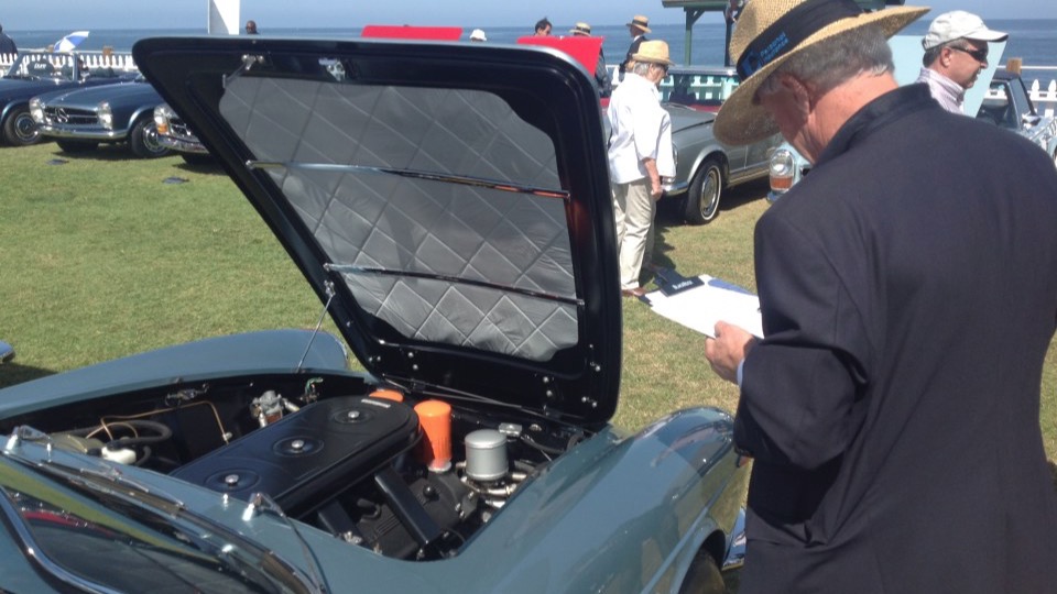 Judging of 1967 Ferrari GTC at 2015 La Jolla Concours d’Elegance