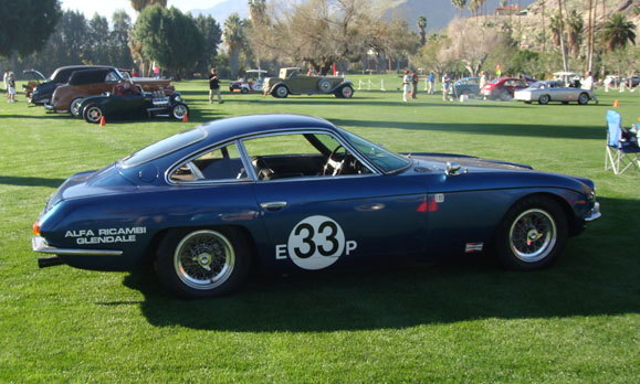 1966 Lamborghini 400GT 2+2 on grass field